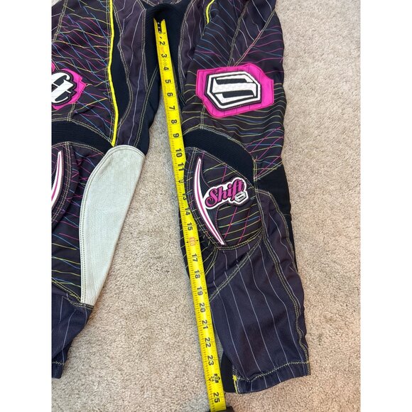 Shift by Fox Racing Motocross Pants Women’s Size 6 Leather Patch Black Pink - Picture 7 of 16